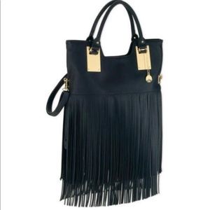 Big Buddha black fringe bag